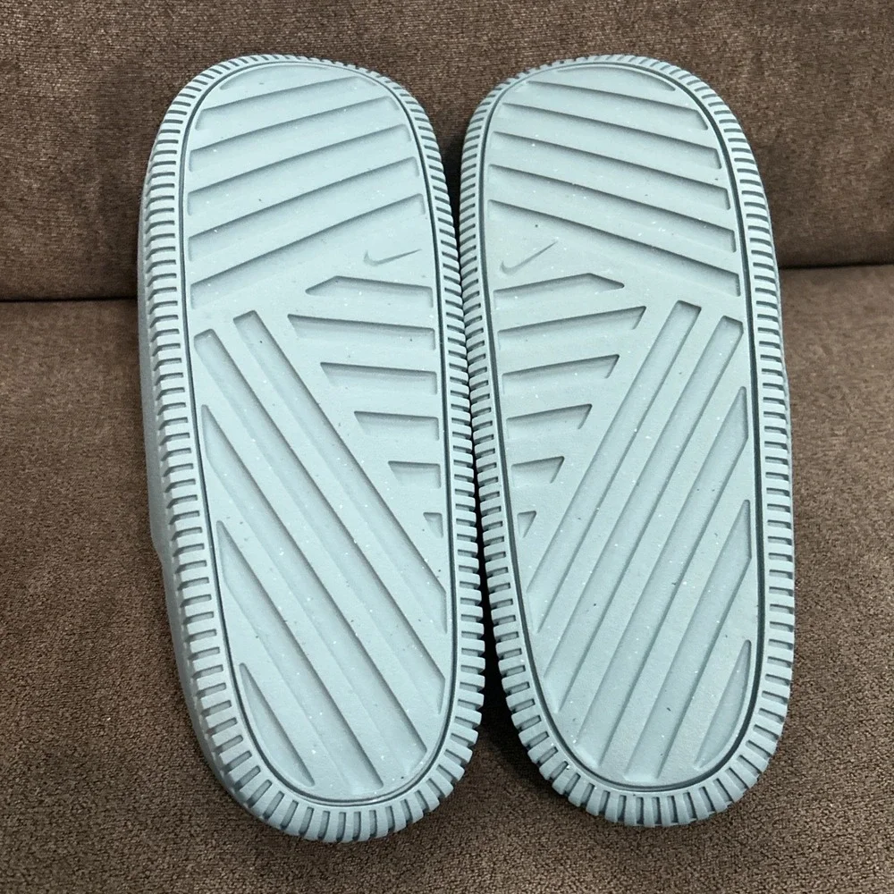Nike Calm Slide Mens 10 Smokey Blue Minimalist Sporty Sandal Slip On FD4116-005